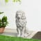 Glitzhome® 20.75" MGO White Guardian Lion Sitting Statue